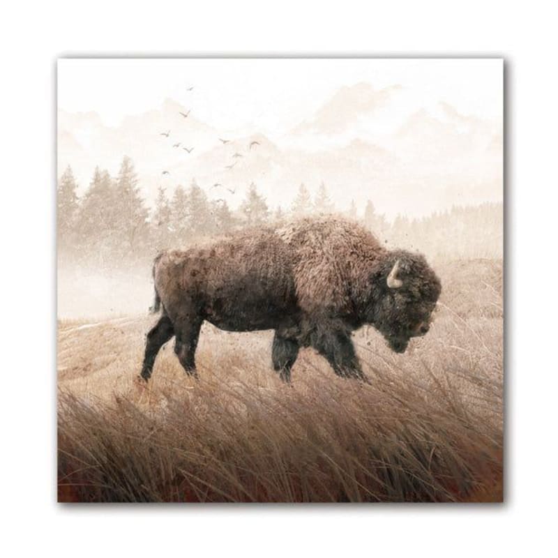 Scott Kennedy Lone Buffalo by Cody Johnson Block Mount Art Print