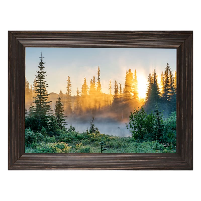 Rocky Mountain Publishing Sunbeam Sunrise Framed Canvas Giclée by Mickey Shannon