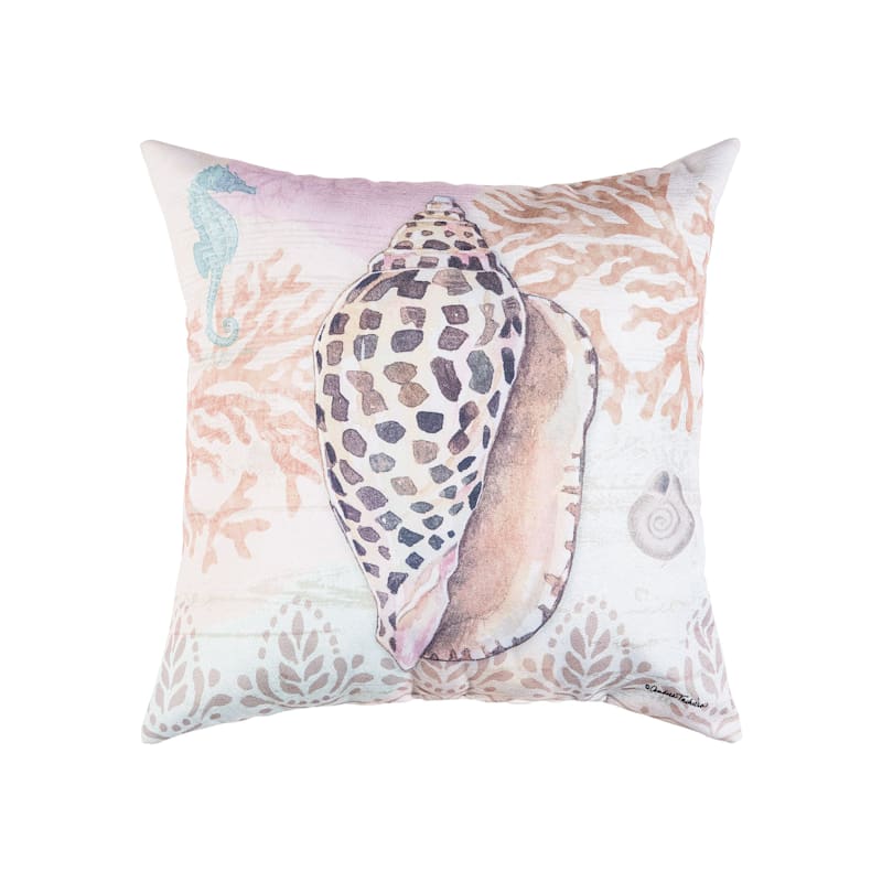 C&F Home Brown Shell Indoor/Outdoor Decorative Pillow