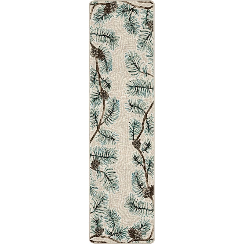 American Dakota Pine Bough Border Vanilla Rug