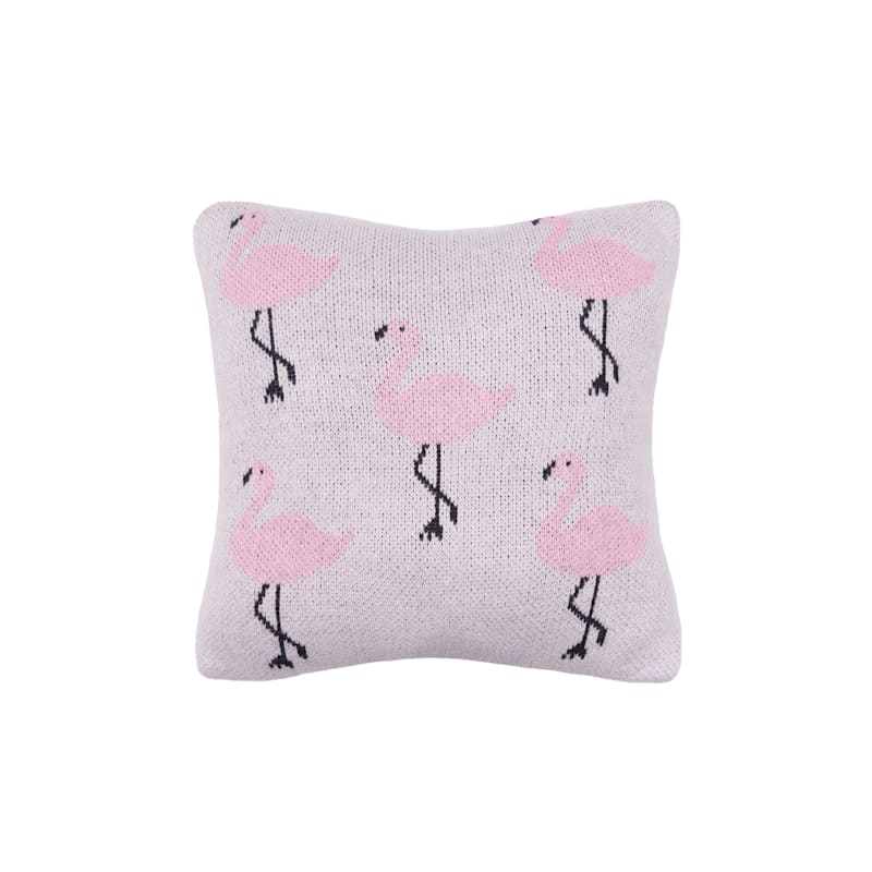 C&F Home Flamingo Knitted Throw Pillow