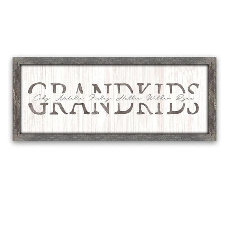 Scott Kennedy Personalized Grandkids Framed Canvas Wall Decor