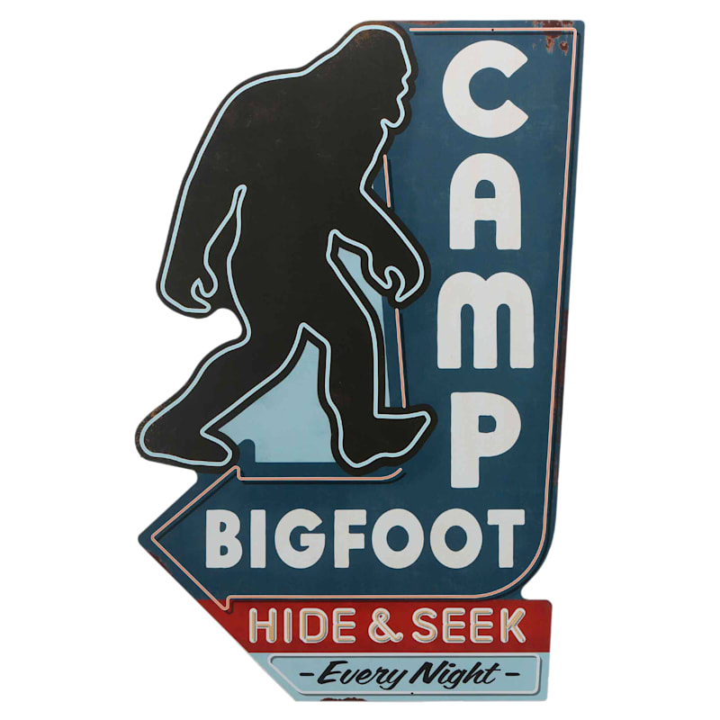 Open Road Brands Camp Bigfoot Hide & Seek Metal Sign