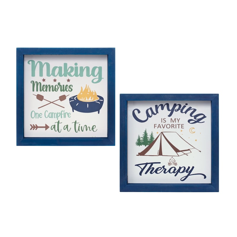Melrose International Camping Signs Set of 4