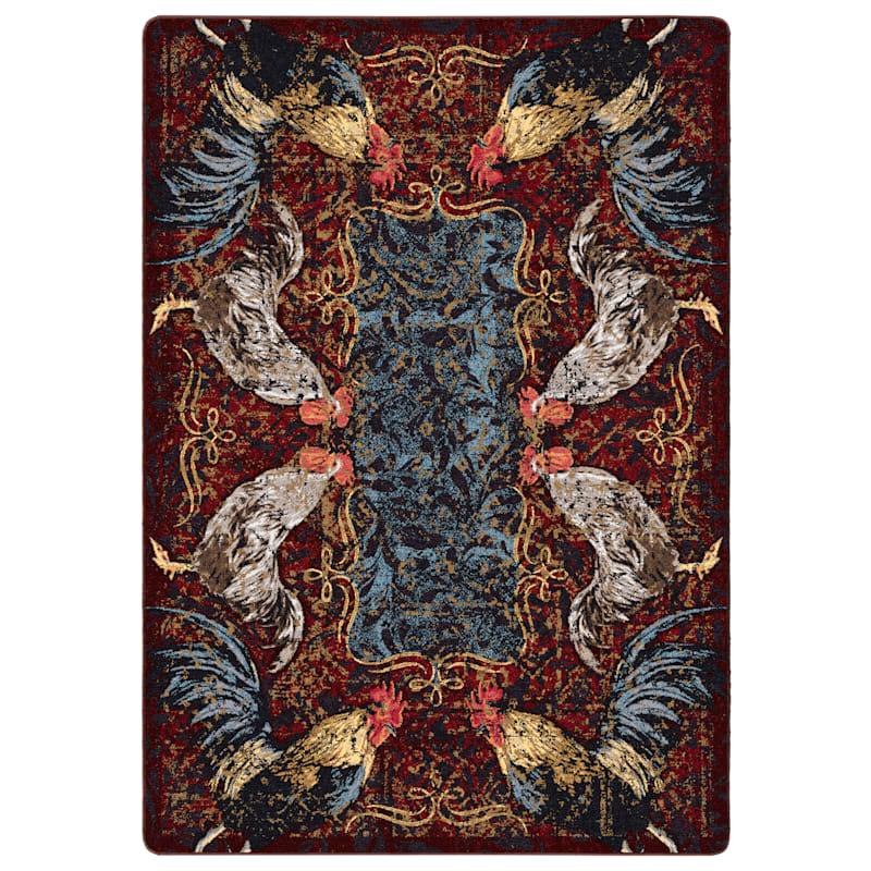 American Dakota Pecking Order Bordeaux Rug