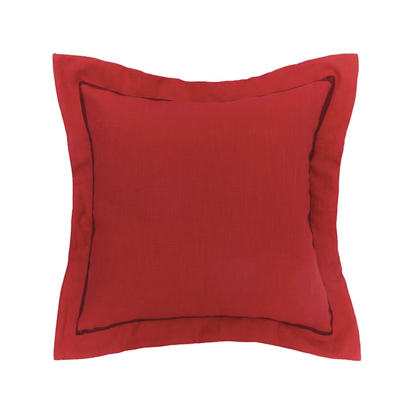 C&F Home Scarlet Red Flange Throw Pillow