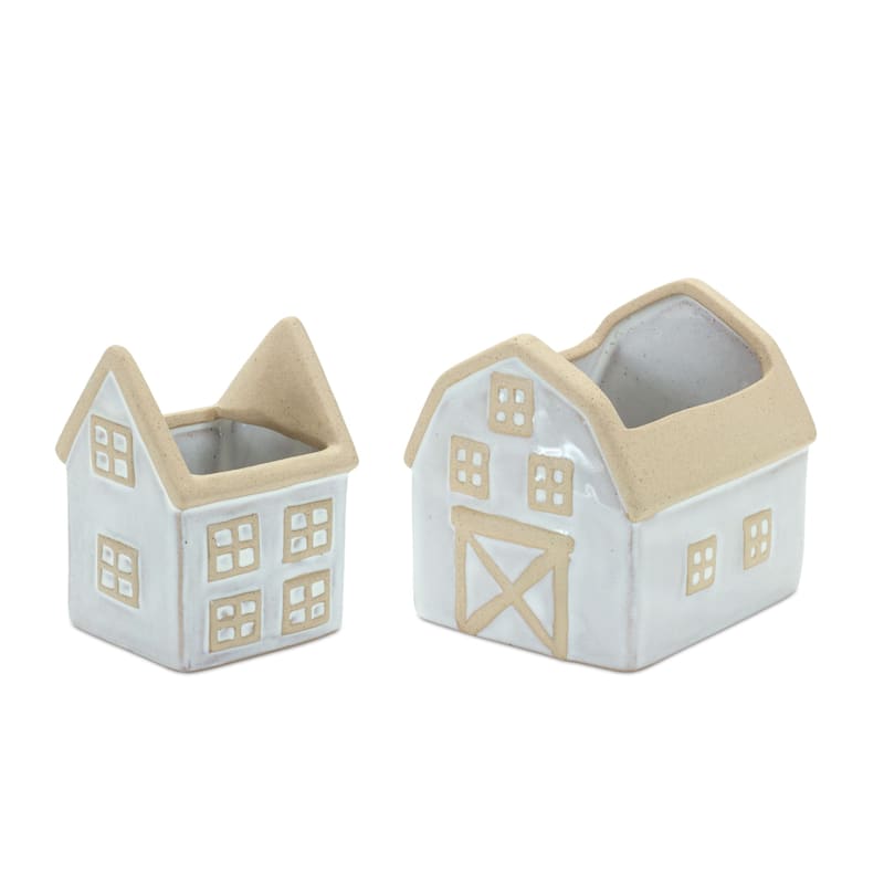 Melrose International Porcelain House Planters