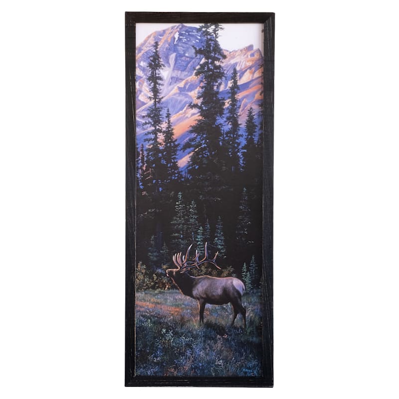 Open Road Brands Elk Framed MDF Wall Art by Andrew Kiss
