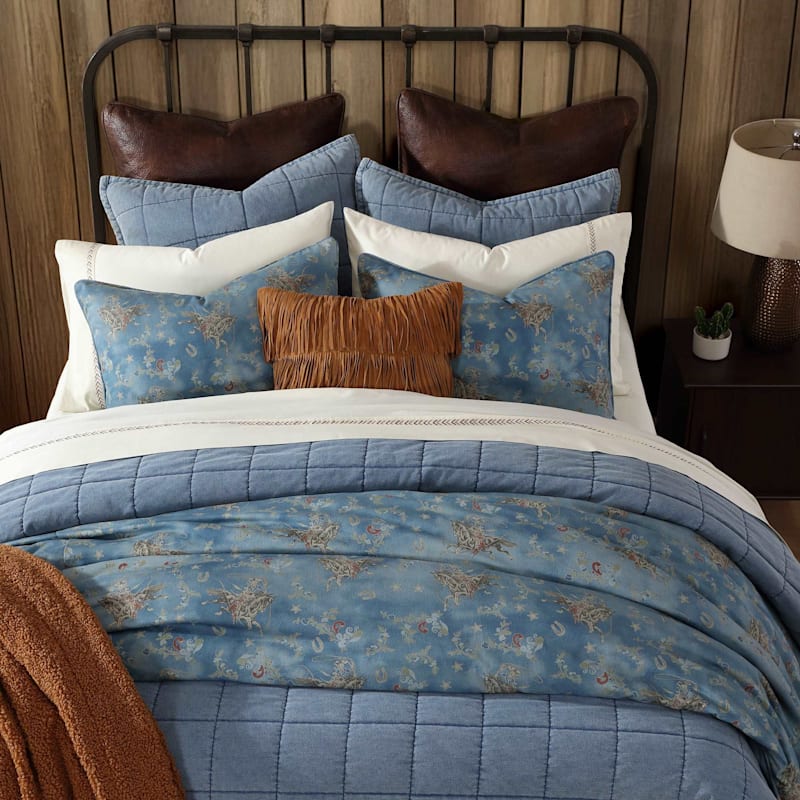 HiEnd Accents Lee Western Washed-Denim Comforter Set
