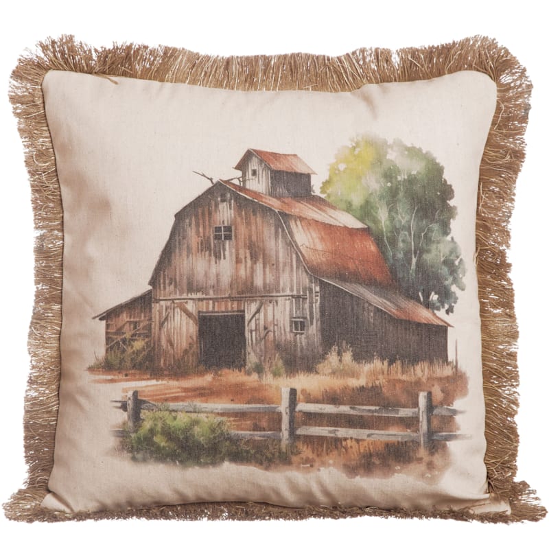 Carstens, Inc. Rustic Barn Decorative Pillow
