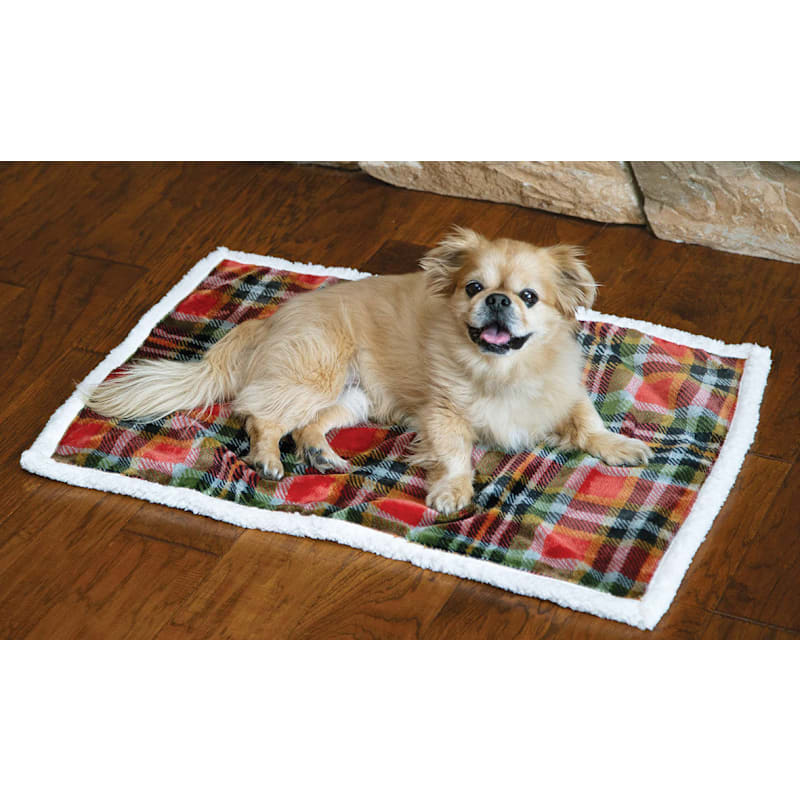 Carstens, Inc. Rust and Sage Plaid Dog Blanket