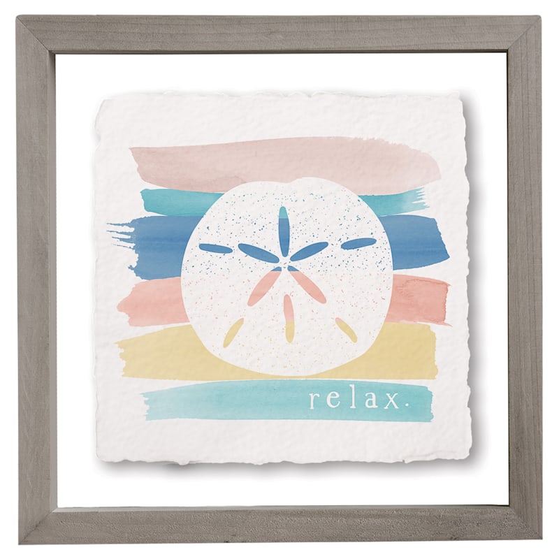 Sincere Surroundings Sand Dollar Relax Floating Art Frame