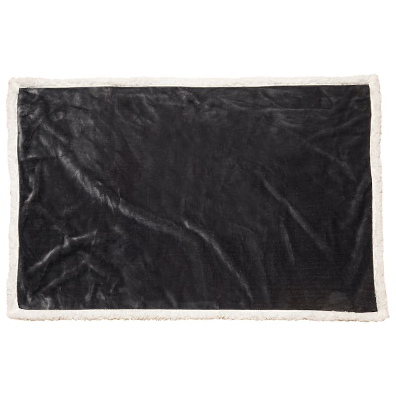 Carstens, Inc. Perfect Gray and Black Sherpa Dog Blanket
