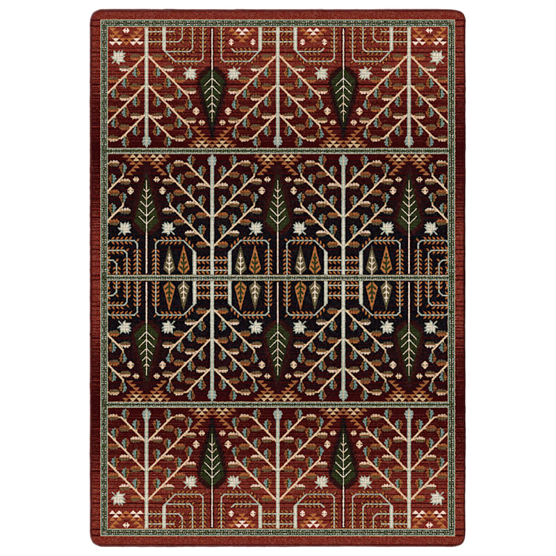 American Dakota Flourish Forest Garnet Rug