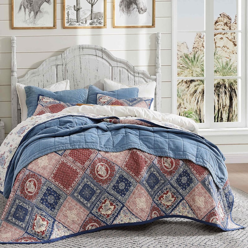 HiEnd Accents Patchwork Bandana Reversible Quilt Set