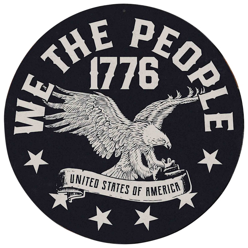 Open Road Brands We The People Round Metal Sign