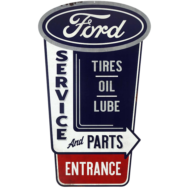 Open Road Brands Ford Services and Parts Metal Sign