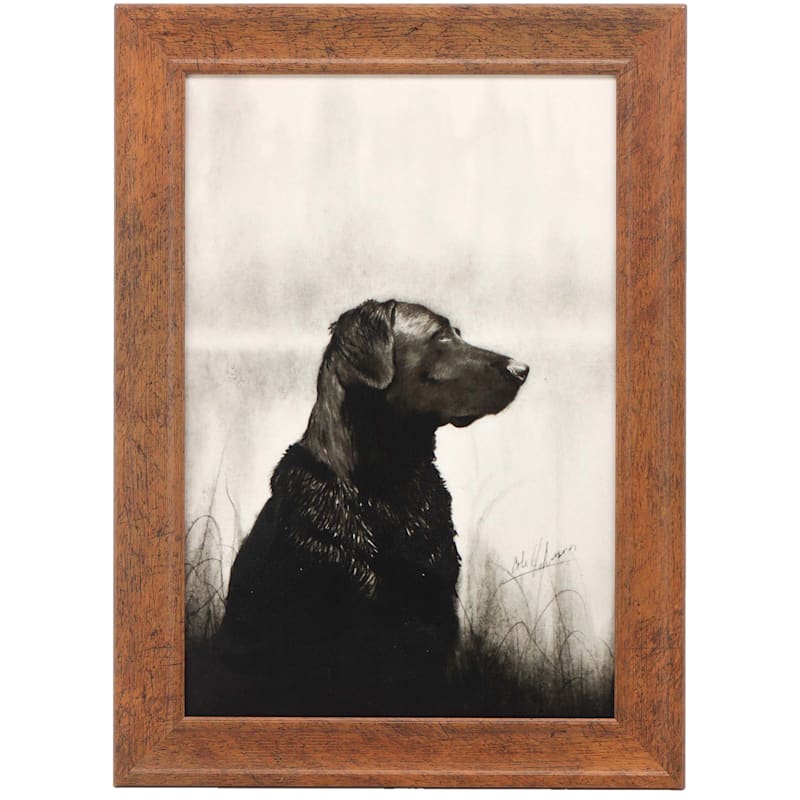 Open Road Brands Johnson Black Lab Framed Canvas Wall Art