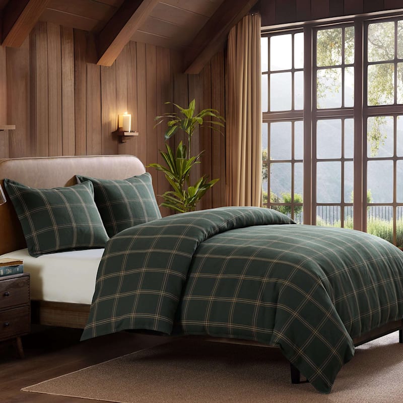 HiEnd Accents Windowpane Plaid Duvet Cover Set
