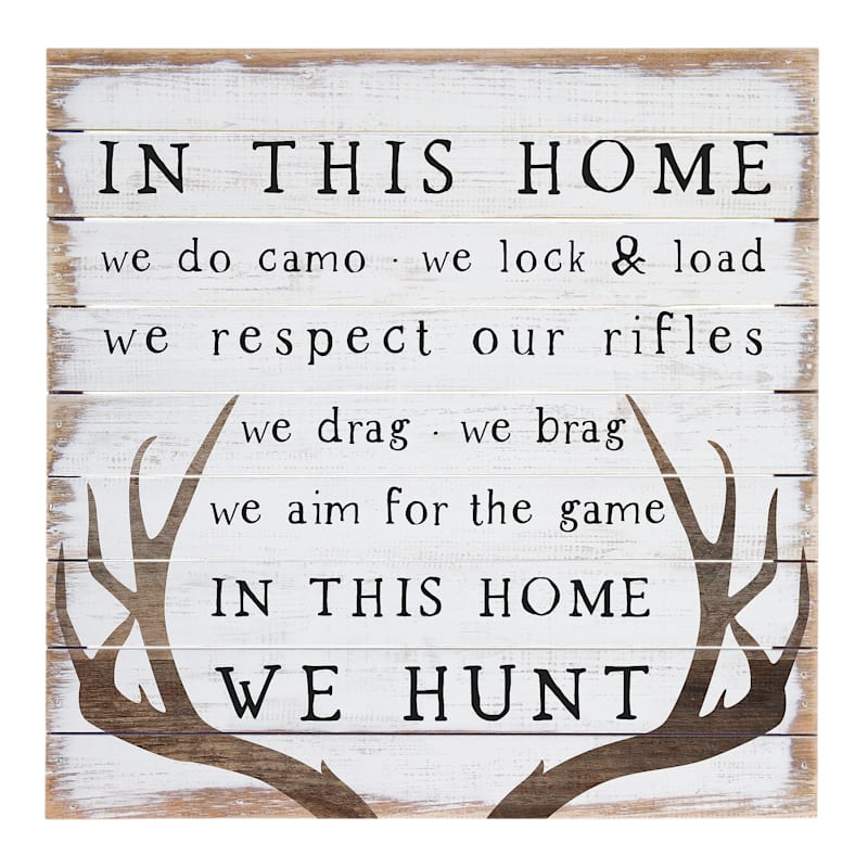 Sincere Surroundings We Hunt Perfect Pallet Tabletop Display
