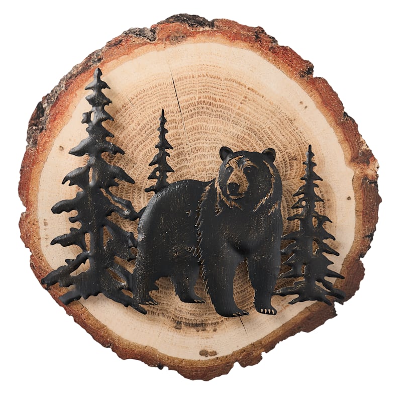 Crestview Collection Bear Log Wall Decor