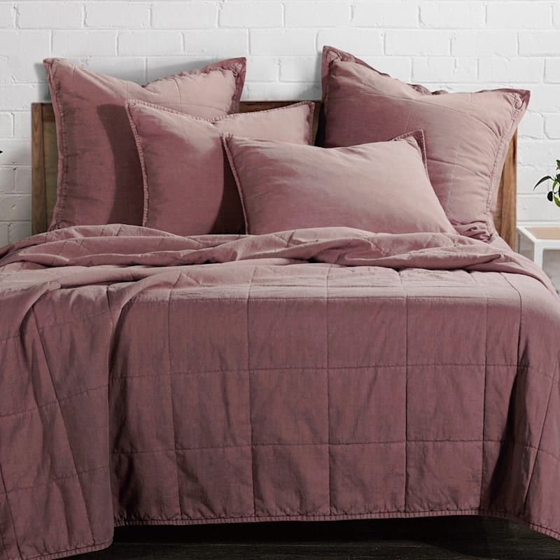 HiEnd Accents Stonewashed Cotton Canvas Coverlet Set