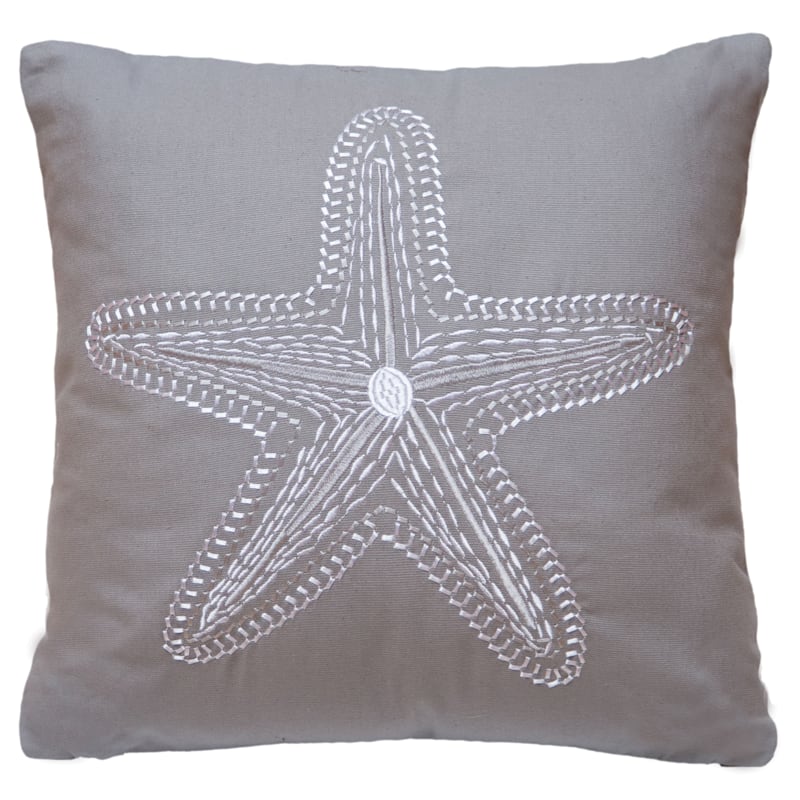 Carstens, Inc. Embroidered Starfish Pillow