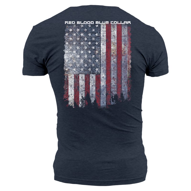 Grunt Style Red Blood Blue Collar Short-Sleeve T-Shirt