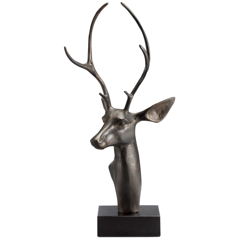 San Pacific International Deer Bust On Base Sculpture