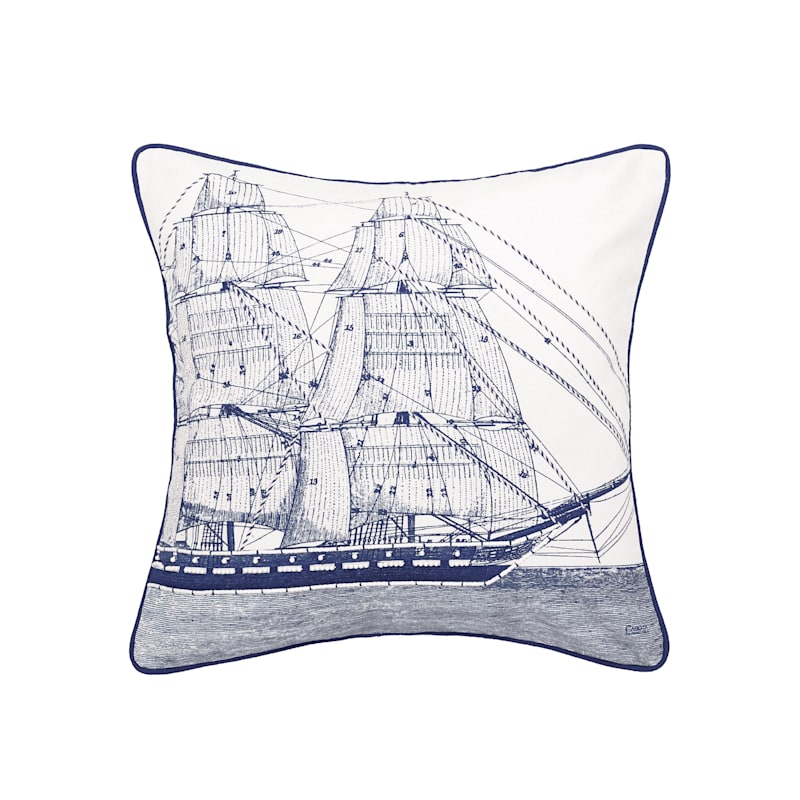 C&F Home Ship With Sails Throw Pillow