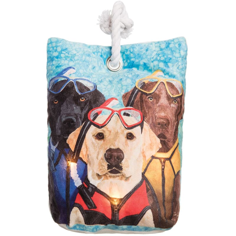 C&F Home Dogs Snorkeling LED Doorstop