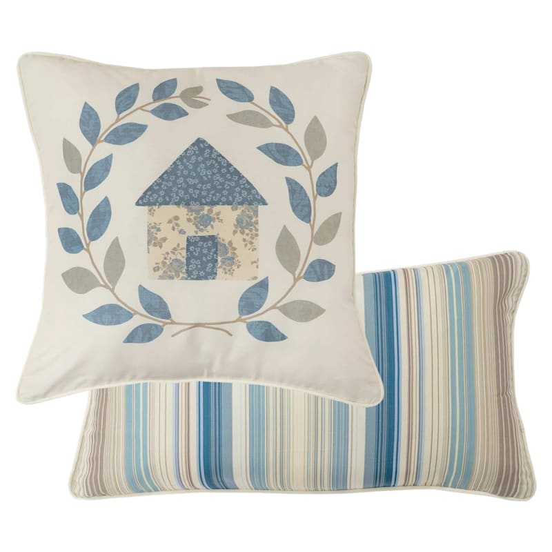 Donna Sharp Blue Diamond 2-Piece Decorative Pillow Set