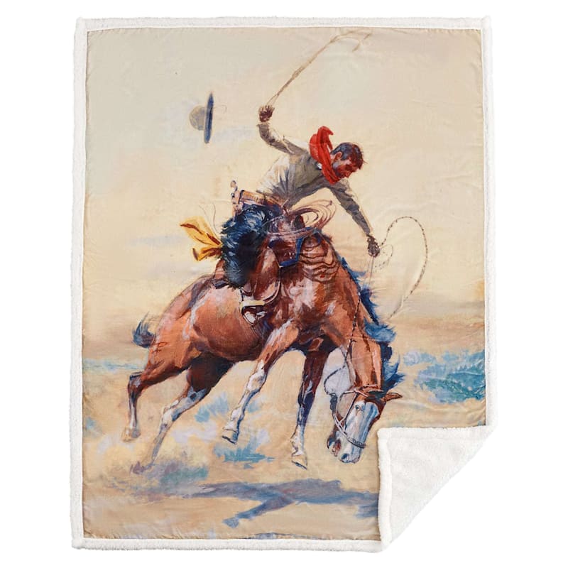 HiEnd Accents Buster Campfire Sherpa Throw