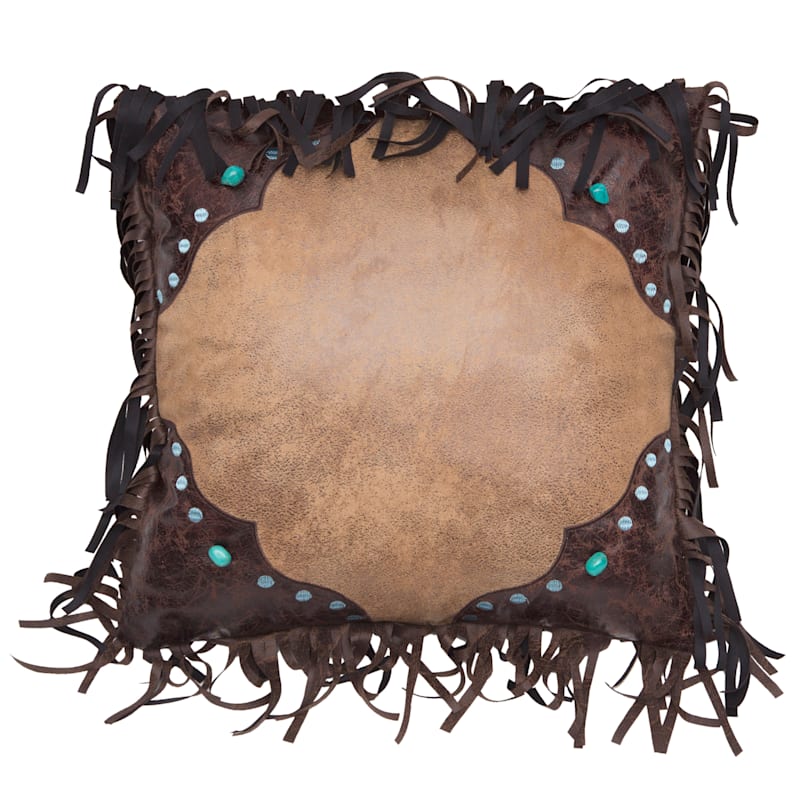 Carstens, Inc. Western Turquoise Bead Decorative Pillow