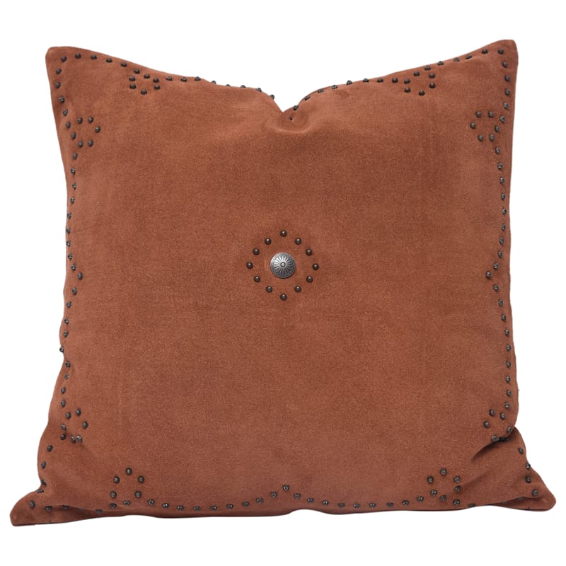 Paseo Road Western Suede Antique Silver and Studded Pillow