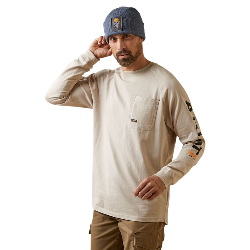 Ariat Rebar CottonStrong Graphic Long-Sleeve Pocket T-Shirt for Men