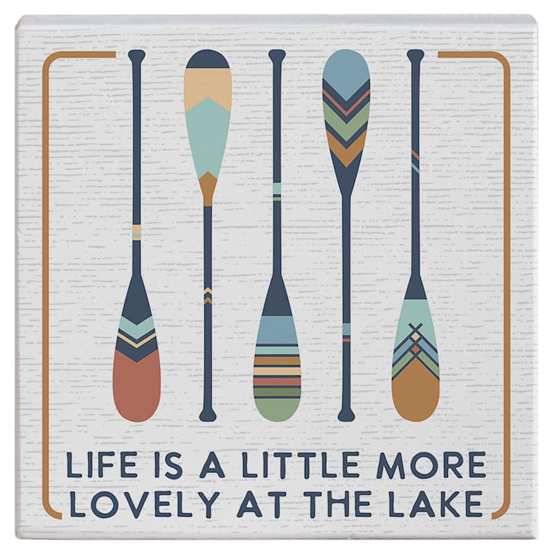 Sincere Surroundings Life More Lovely Small Talk Square Display Sign