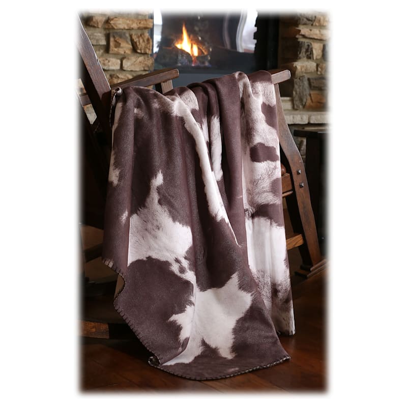 Carstens, Inc. Chocolate Cowhide Throw