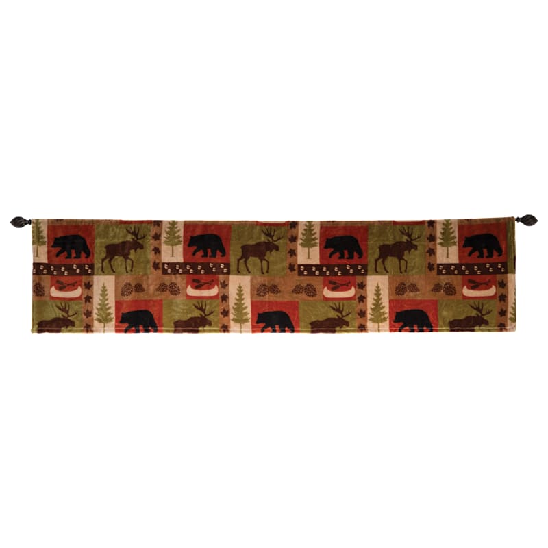 Carstens, Inc. Patchwork Lodge Bedding Collection Rustic Cabin Valance or Curtains