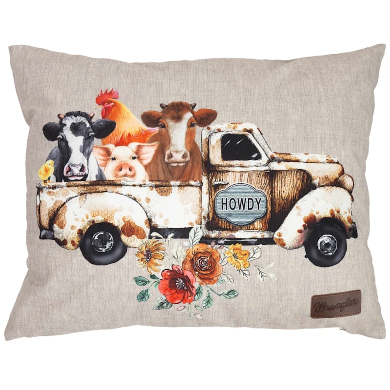 Carstens, Inc. Wrangler Vintage Truck Outdoor Pillow