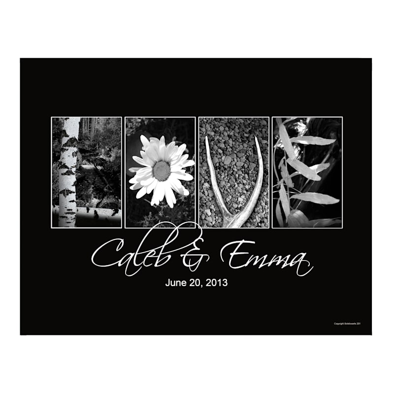 Love Letters Personalized Block Mount Artwork