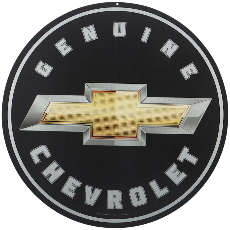 Open Road Brands Genuine Chevrolet Round Metal Sign