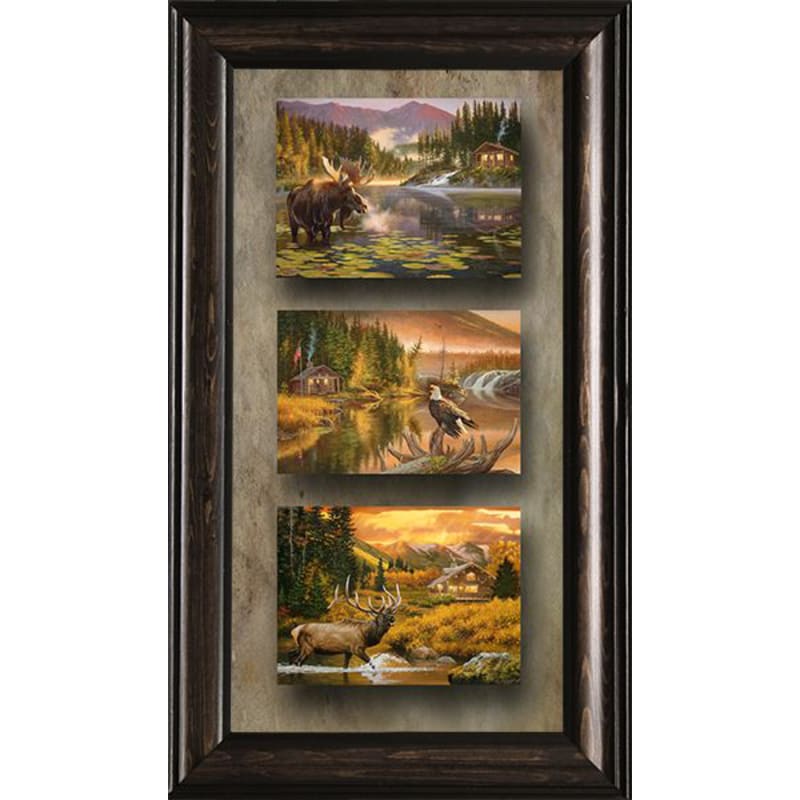 Rocky Mountain Publishing Cabin Triple by Dallen Lambson Canvas Giclee