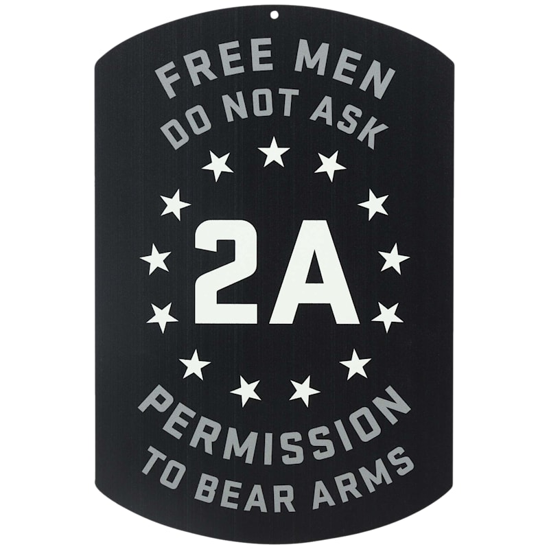 Open Road Brands Free Men Do Not Ask Metal Sign