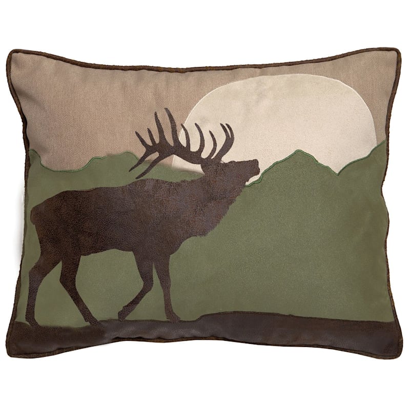 Carstens, Inc. Elk Scene Decorative Accent Pillow