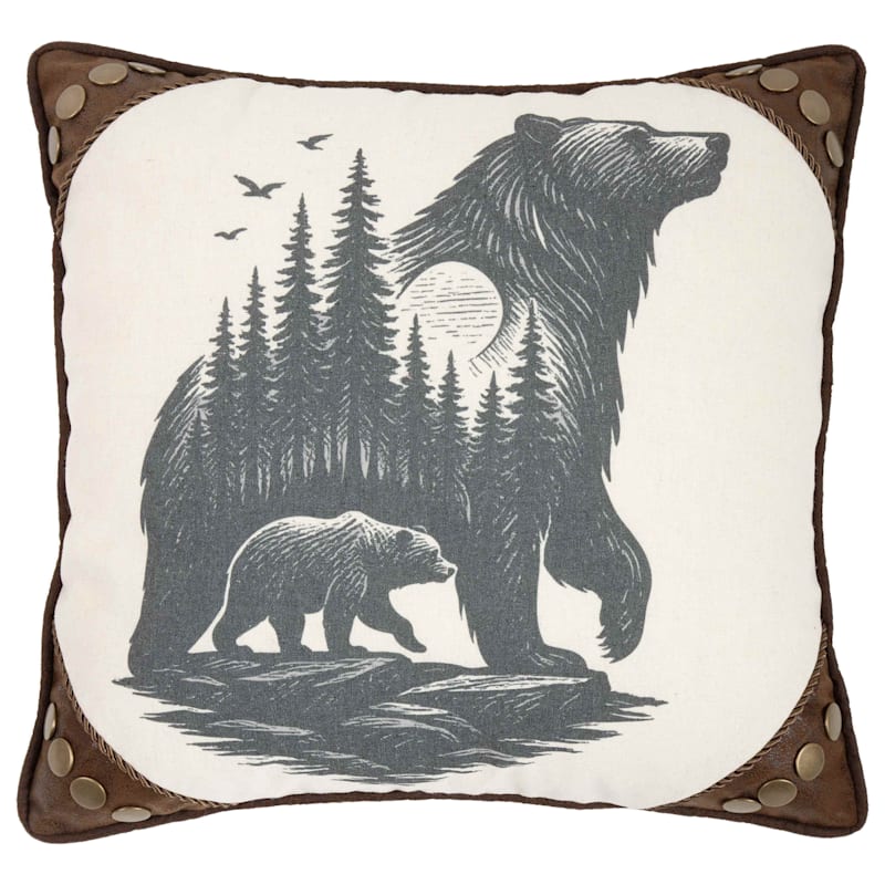 Carstens, Inc. Moon Bear Throw Pillow