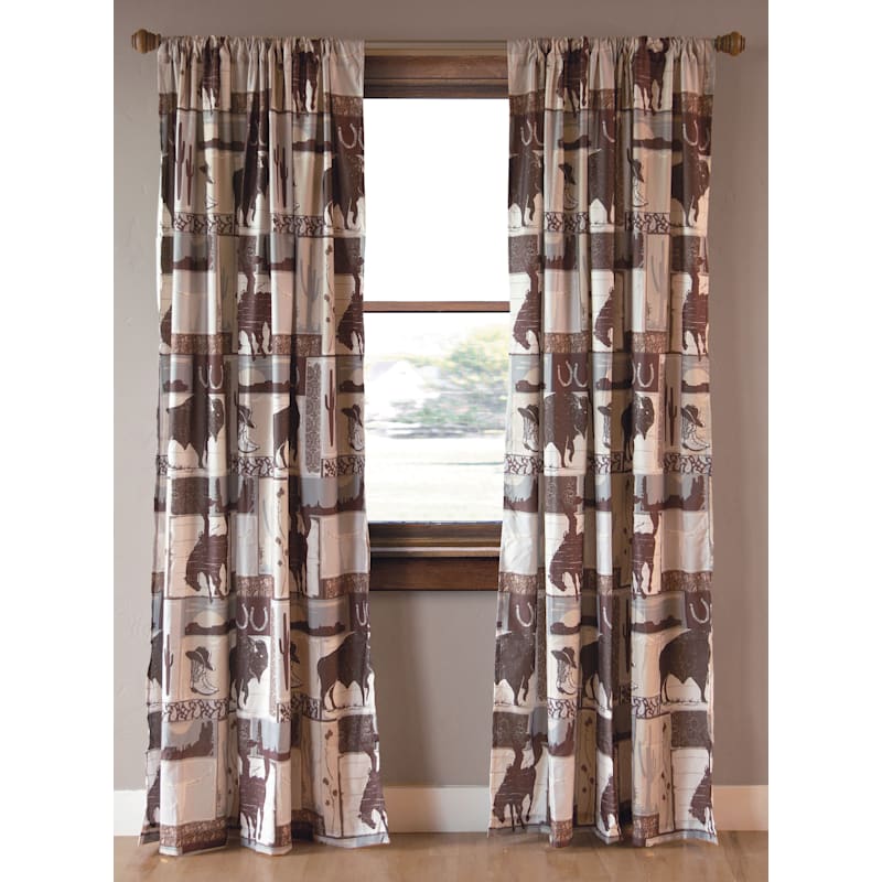 Carstens, Inc. Wrangler Vintage Cowboy Bedding Collection Valance or Drapes
