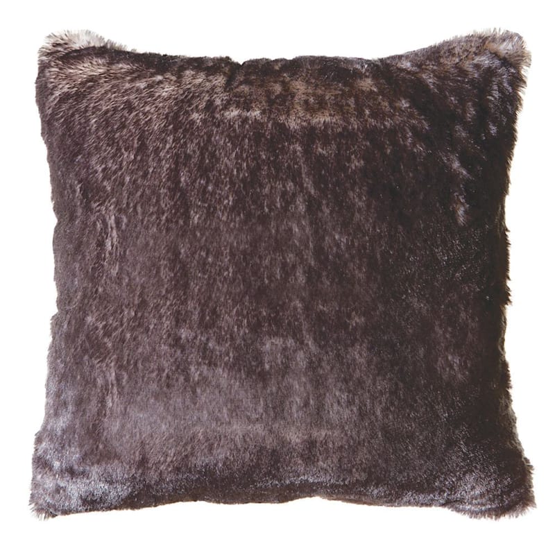 Carstens, Inc. Dark Grey-Tipped Fox Decorative Pillow