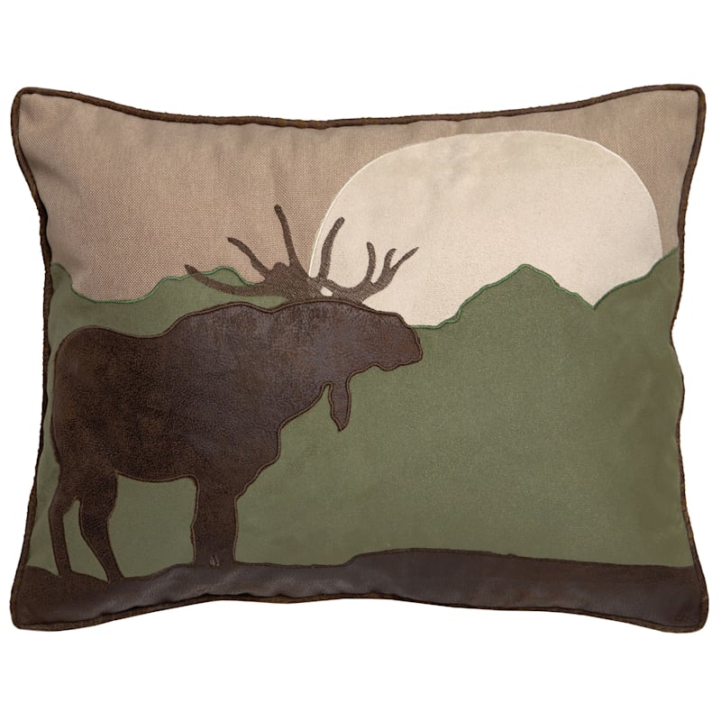 Carstens, Inc. Moose Scene Decorative Accent Pillow