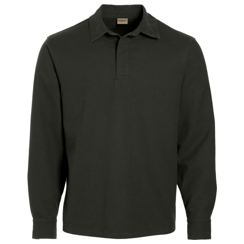 RedHead Rushmore Waffle Long-Sleeve Polo Shirt